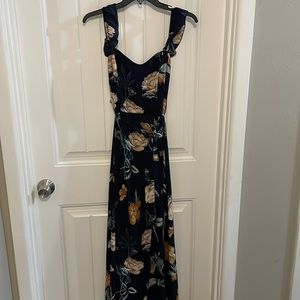 Floral maxi wrap dress